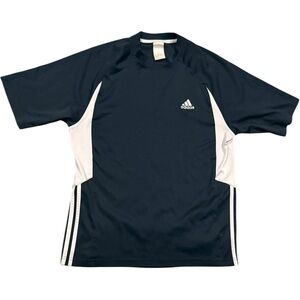Adidas Blue and White Athletic T-Shirt